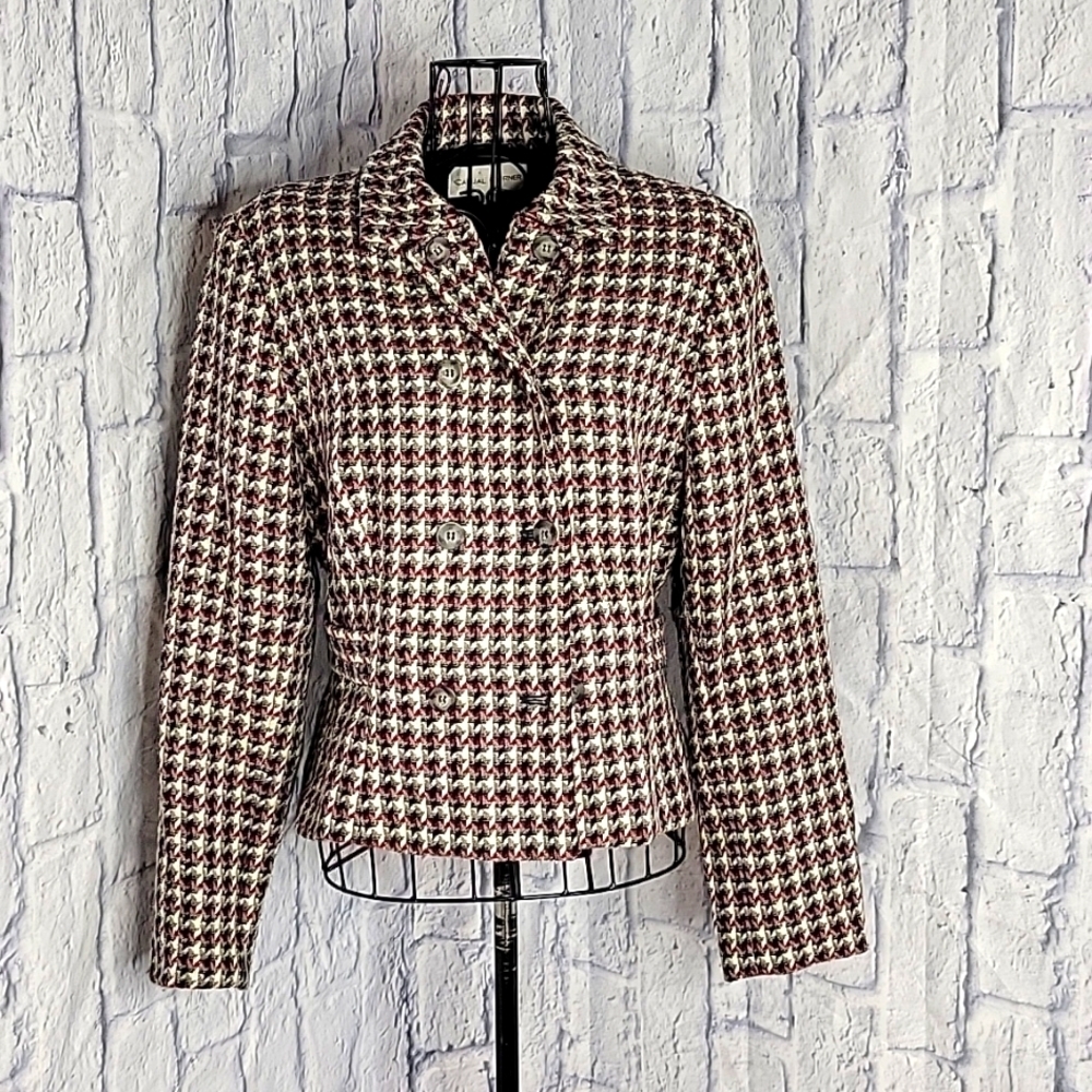 CASUAL CORNER Shepard's Check Wool Jacket‎ Size 8